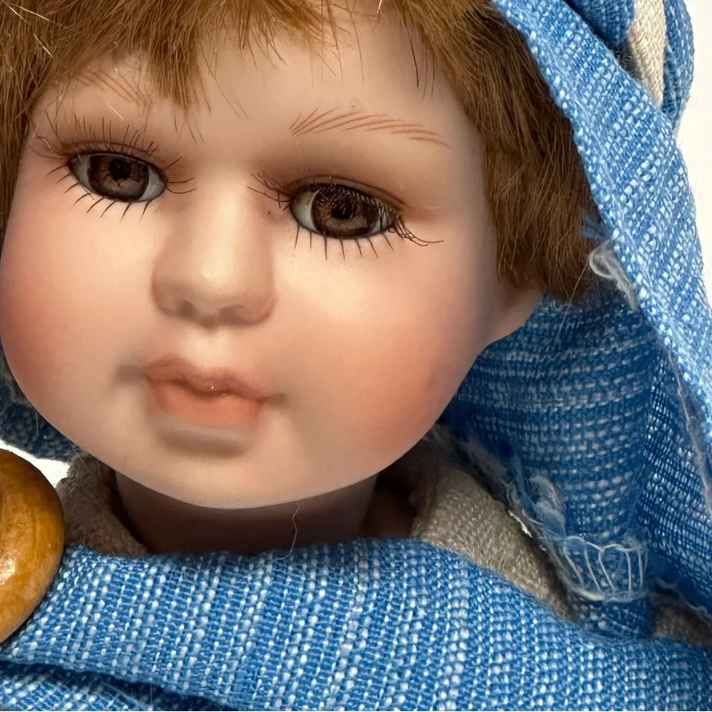 Seymour Mann Shepherd Doll with Stand 11 in.
